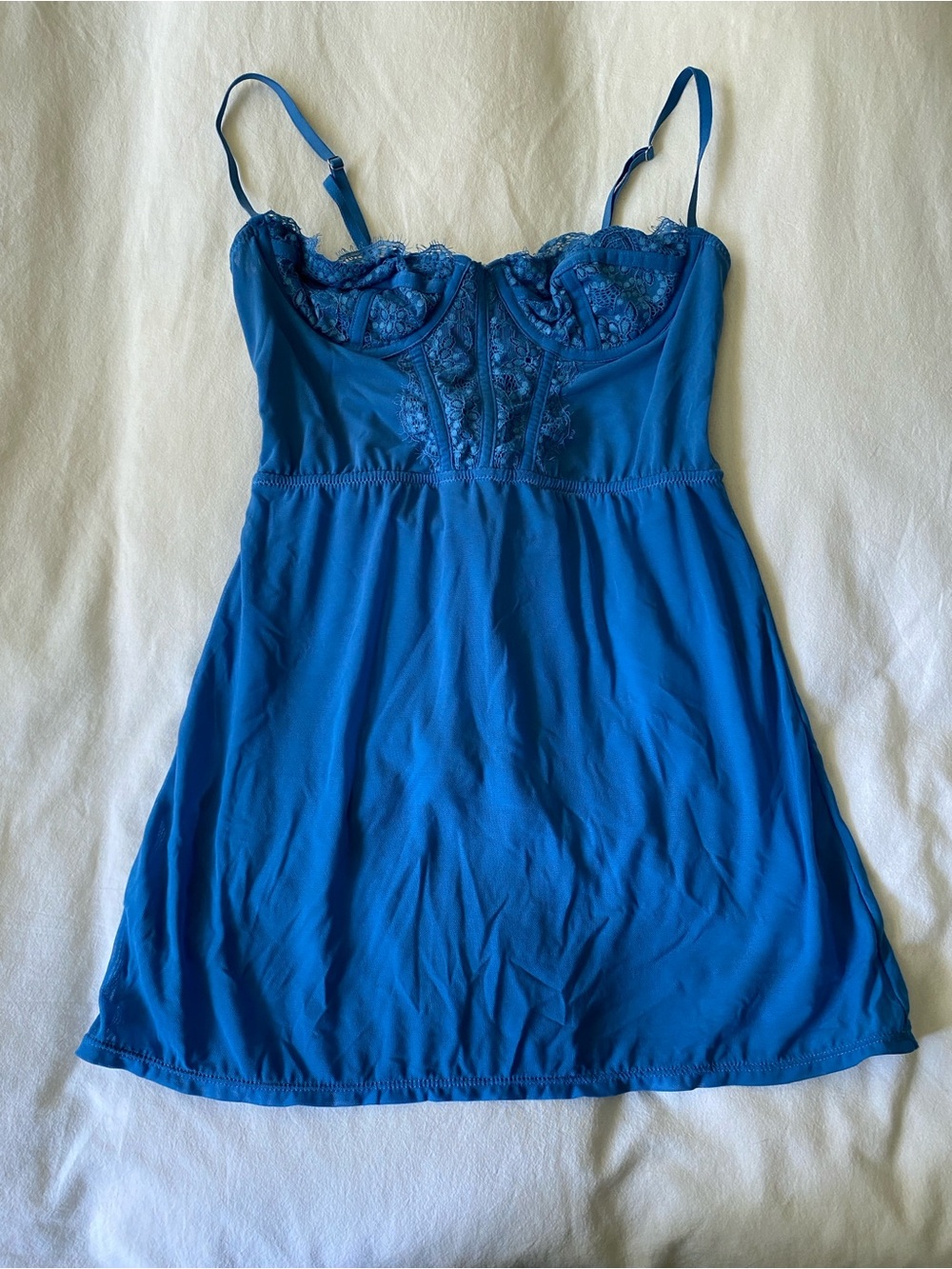 Urban Outfitters Bright Blue Spaghetti-Strap Slip